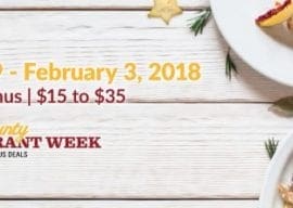 2018-01-19 thru 2018-02-03 Restaurant Week