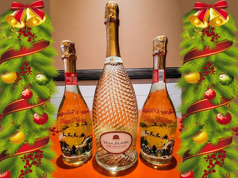 Holiday Prosecco Bottle